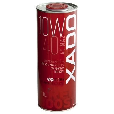 XADO – Atomic Oil 10W-40 4T MA2 RED BOOST 1 L.