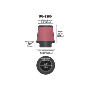 K&N  RU-9350 Универсален спортен въздушен филтър